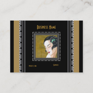 Business Card Jugendstil Deko Mode Elegante Visitenkarte