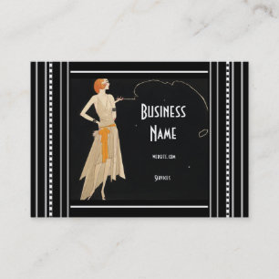 Business Card Jugendstil Deko Mode Elegante Visitenkarte