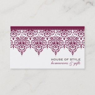BUSINESS CARD Klassischer Damastraenmaroon Visitenkarte