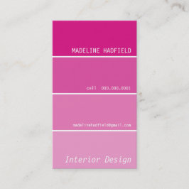 BUSINESS CARD Lackchip Swatch Magenta rosa Visitenkarte