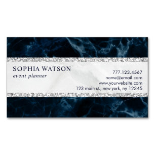 Business Card Magnet für die blaue Marmorkarte