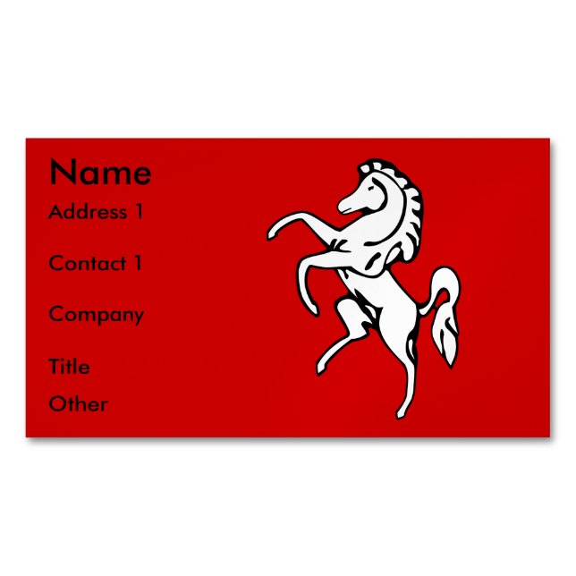 Business Card Magnet with Flag of Kent County (Vorderseite)