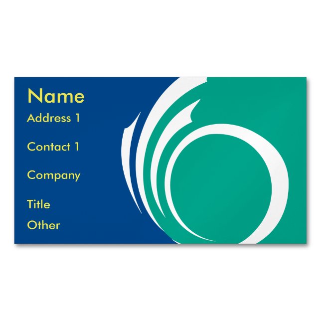 Business Card Magnet with Flag of Ottawa, Canada (Vorderseite)