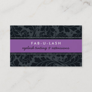 BUSINESS CARD Moderne, fett geblüht lila schwarz Visitenkarte
