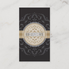 BUSINESS CARD Moderne Orientalkarte Mandala Schwar Visitenkarte