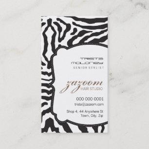 BUSINESS CARD Moderne Zebrastreifen Mocha braune Visitenkarte