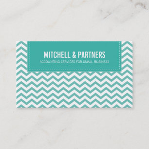 BUSINESS CARD Moderne, Zickzack Jadegrün Visitenkarte