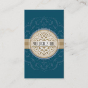 BUSINESS CARD Modernes Orientalisches Mandala aqua Visitenkarte