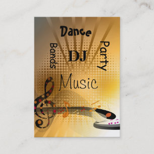 Business Card Music DJ DJ Party Bands Visitenkarte