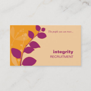 BUSINESS CARD Natur Blattwerk Silhouette Visitenkarte