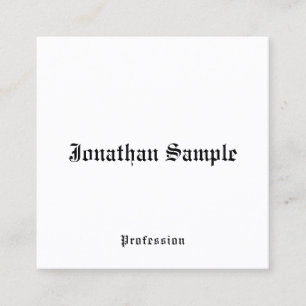Business Card Nostalgischer klassischer Look Old S Quadratische Visitenkarte