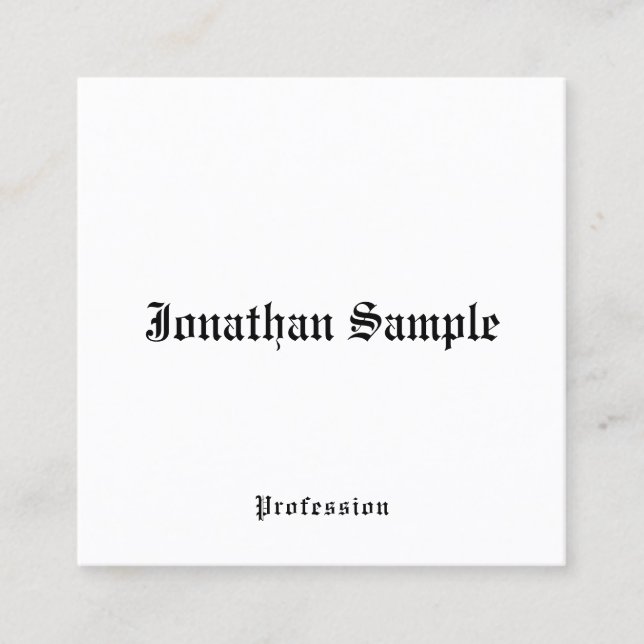 Business Card Nostalgischer klassischer Look Old S Quadratische Visitenkarte (Vorderseite)