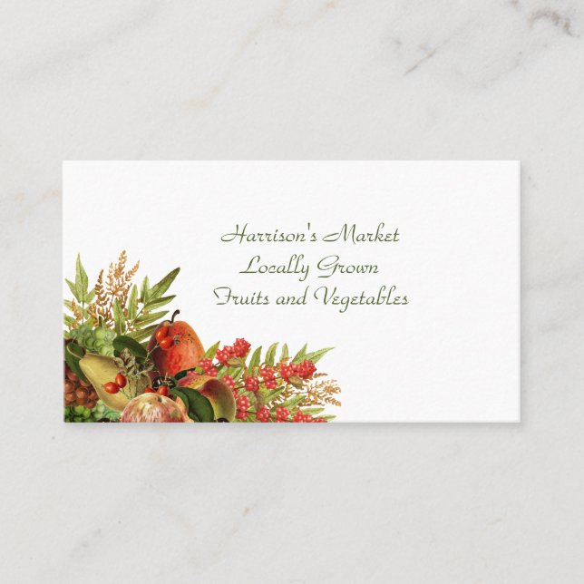 Business Card Obst und Beeren Visitenkarte (Vorderseite)