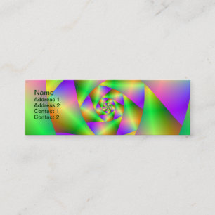 Business Card Psychedelic Spiral Mini Visitenkarte