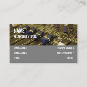 Business Card Recording Studio Visitenkarte
