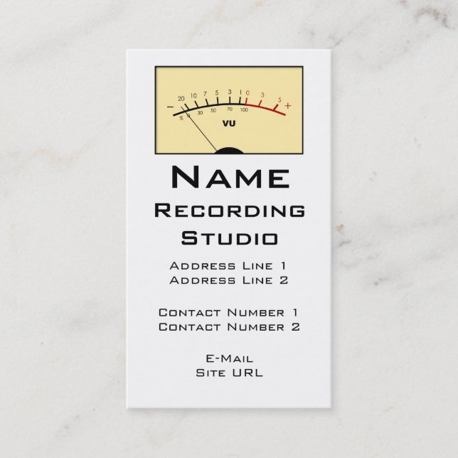 Business Card Recording Studio Visitenkarte (Vorderseite)