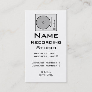 Business Card Recording Studio Visitenkarte