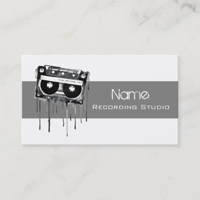 Business Card Recording Studio Visitenkarte (Vorderseite)