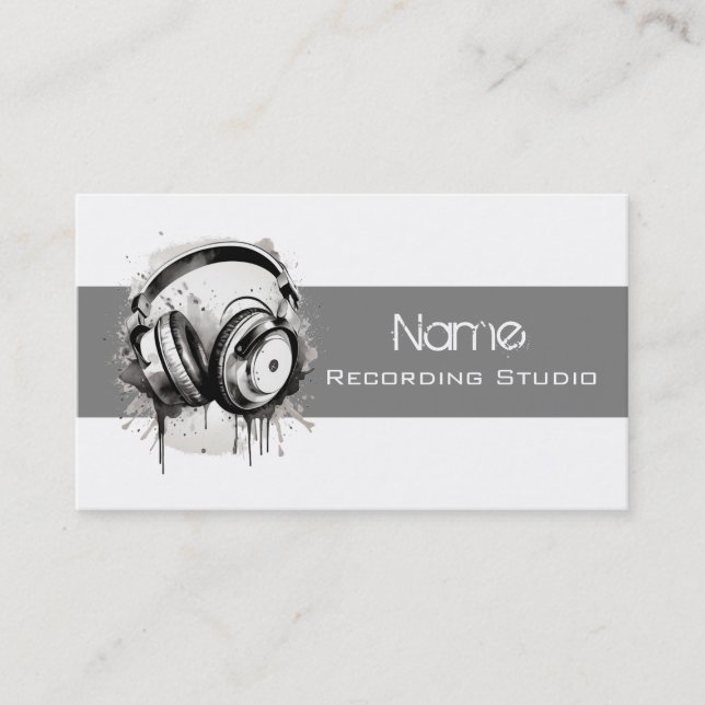 Business Card Recording Studio Visitenkarte (Vorderseite)