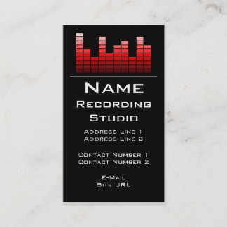Business Card Recording Studio Visitenkarte