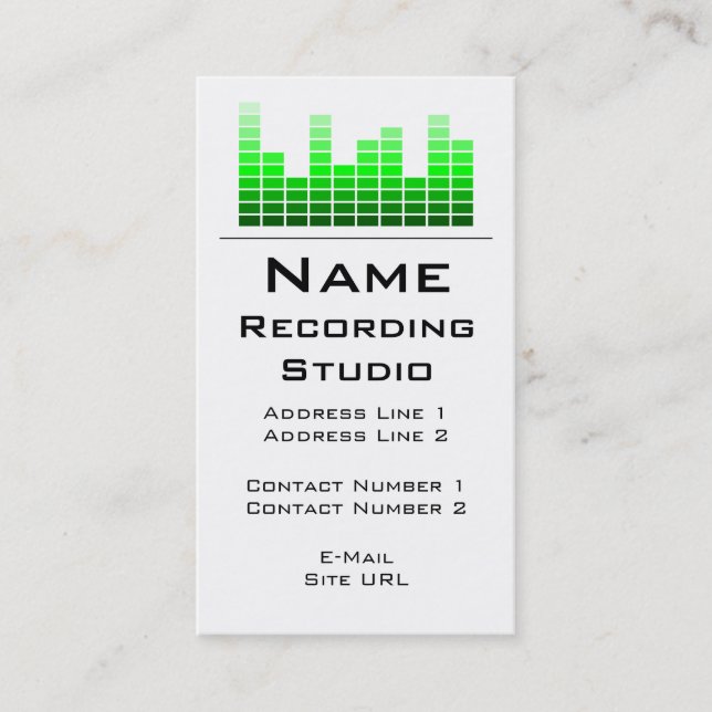 Business Card Recording Studio Visitenkarte (Vorderseite)