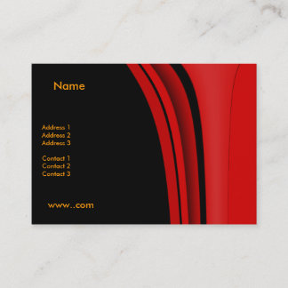 Business Card Red Modern Black Visitenkarte
