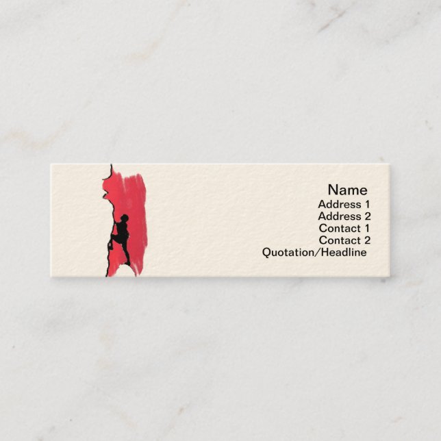 Business Card Rock Climbing Mini Visitenkarte (Vorderseite)