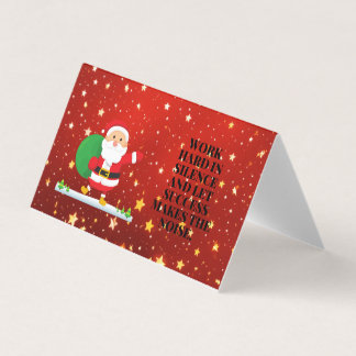 Business Card Santa arbeiten harte Zeile Titel, Be Visitenkarten