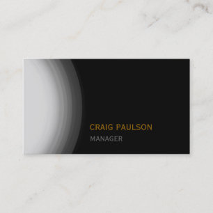 Business Card schlicht Black Gray Manager Visitenkarte
