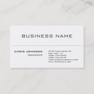 Business Card Schwarz/Weiß-Grau-Charming-Manager Visitenkarte