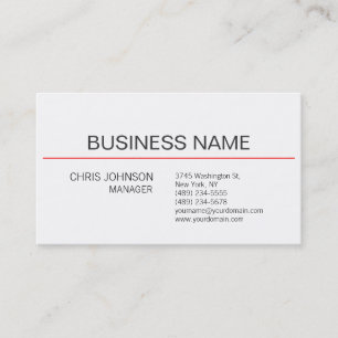 Business Card Schwarz-weiß Red Contemporary Manage Visitenkarte
