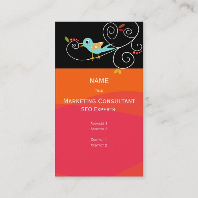 Business Card SEO Marketing Consultant Visitenkarte (Vorderseite)