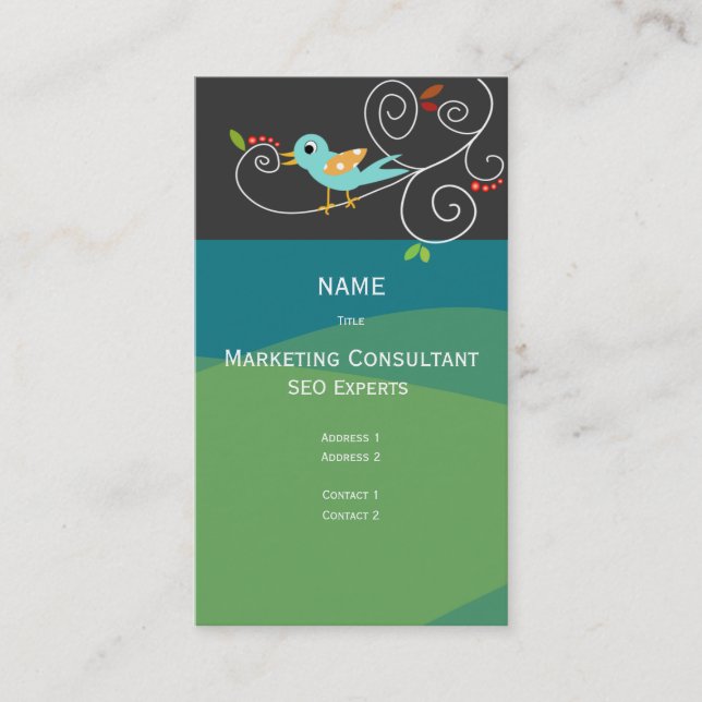 Business Card SEO Marketing Consultant Visitenkarte (Vorderseite)