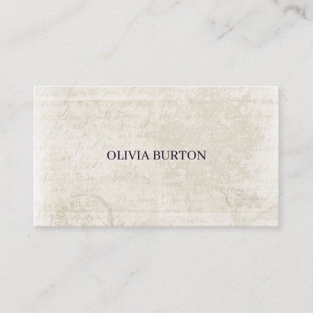 Business card simple style texture background visitenkarte (Vorderseite)