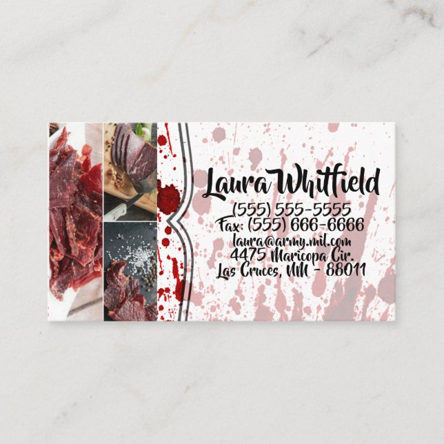 Business Card Spritzer Vampire Gothic Visitenkarte (Vorderseite)