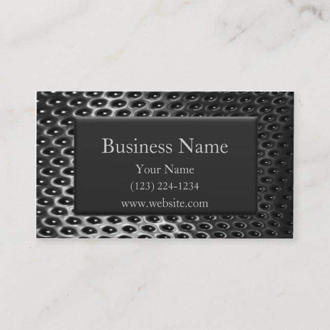 Business Card Stahl und Chrome Visitenkarte (Vorderseite)