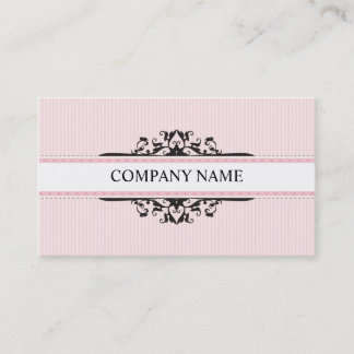 BUSINESS CARD stilvoll Vintag-pink-schwarz, Visitenkarte