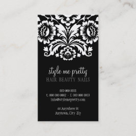 BUSINESS CARD stilvolle elegante Damaskus schwarz Visitenkarte