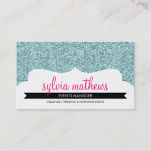 BUSINESS CARD Stilvoller Glitzer strahlend blass