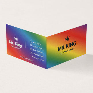 Business Card Style Rainbow King