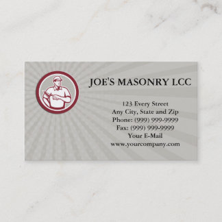 Business card Tiler Plasterer Mason Masonry Worker Visitenkarte