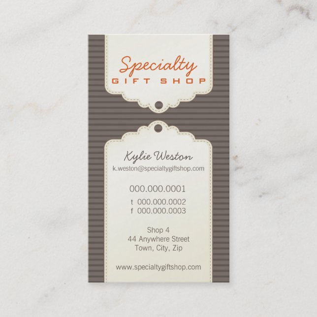 BUSINESS CARD :: trendy gifttag P9 Visitenkarte (Vorderseite)