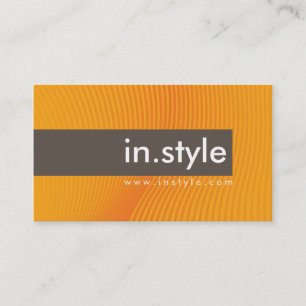 BUSINESS CARD trendy modern sway orange braun Visitenkarte