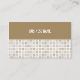 BUSINESS CARD trendy moderne Fliesen Gold Visitenkarte