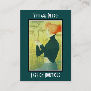 Business Card Vintag Retro Fashion Boutique Shop Visitenkarte