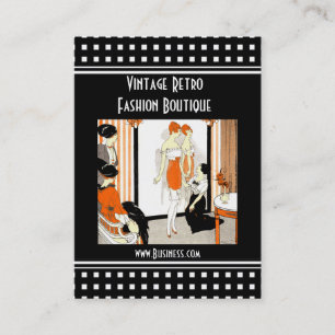 Business Card Vintag Retro Fashion Boutique Visitenkarte