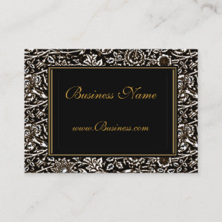 Business Card Vintag Verzierter Rahmen Schwarz Gol Visitenkarte