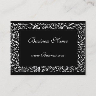 Business Card Vintager Verzierter Rahmen Schwarz-w Visitenkarte