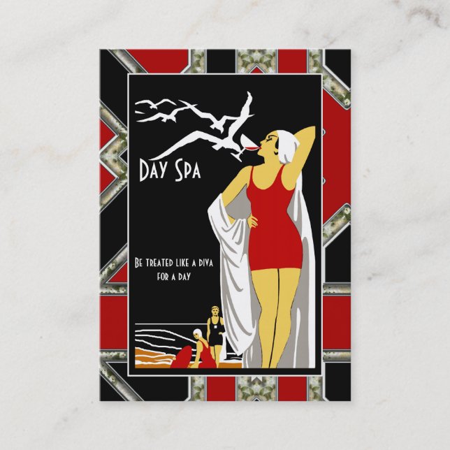 Business Card Wellness-Center Beauty Salon Diva Re Visitenkarte (Vorderseite)