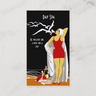 Business Card Wellness-Center Beauty Salon Diva Re Visitenkarte